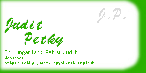 judit petky business card